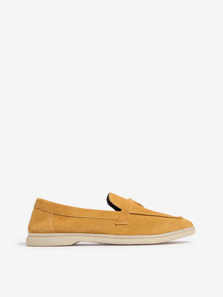 LUNA BLU Mustard Faux-Suede Loafers