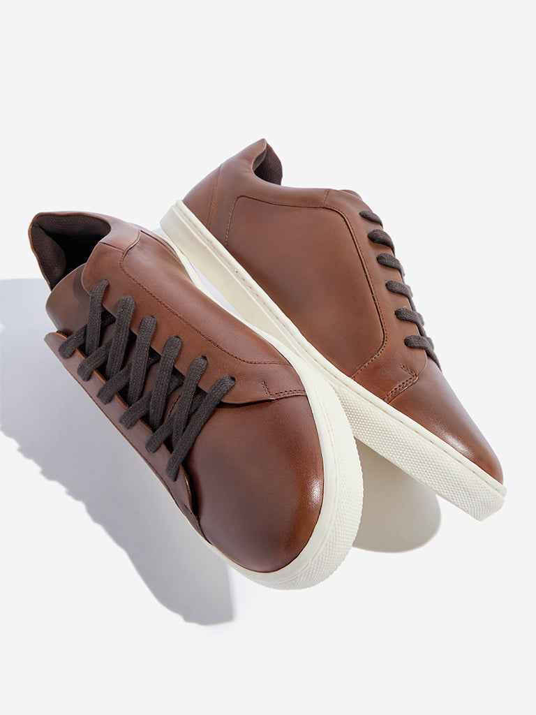 SOLEPLAY Tan Lace-Up Sneakers