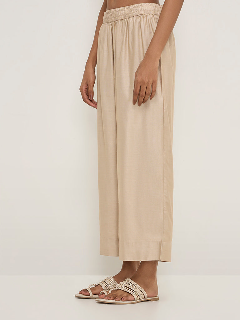 Zuba Beige Ethnic Pants