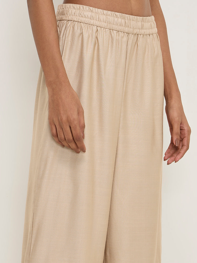 Zuba Beige Ethnic Pants