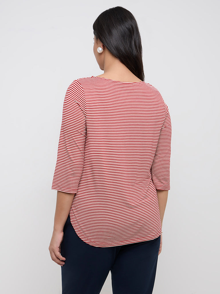 Gia Red Striped T-Shirt