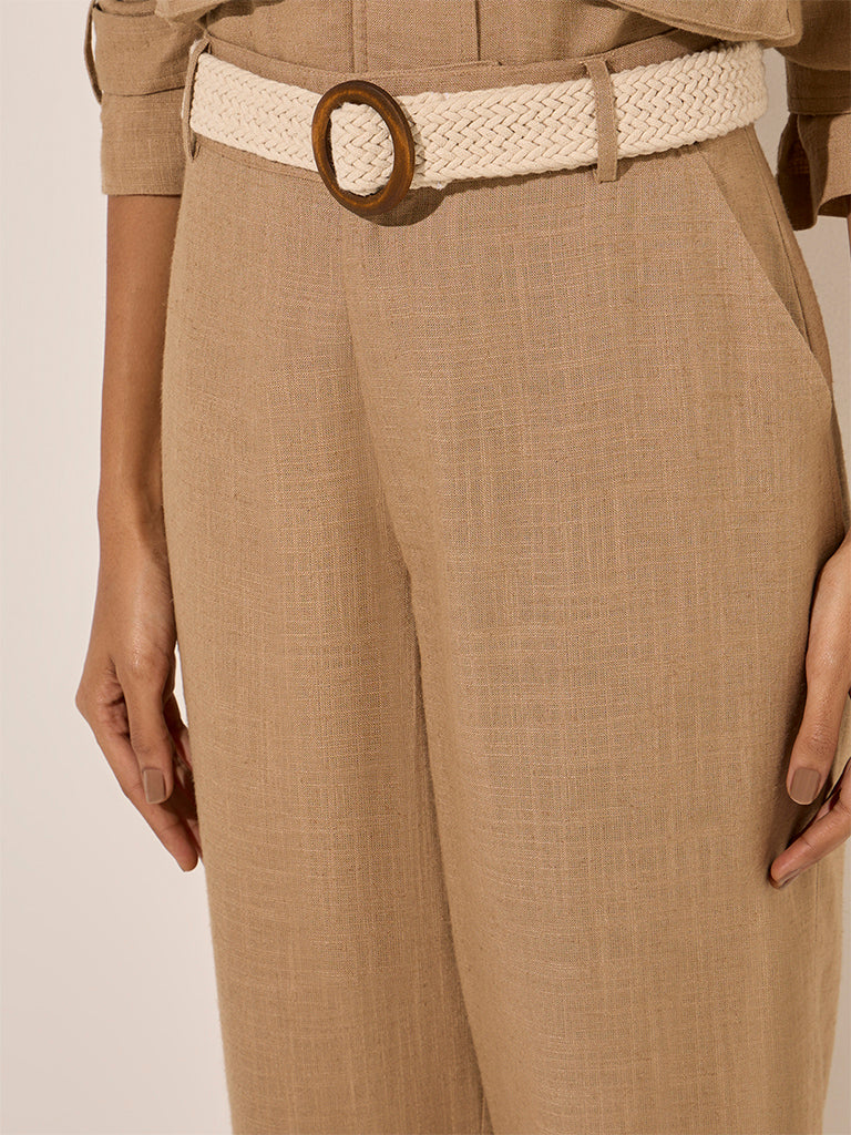 LOV Taupe High-Rise Pants