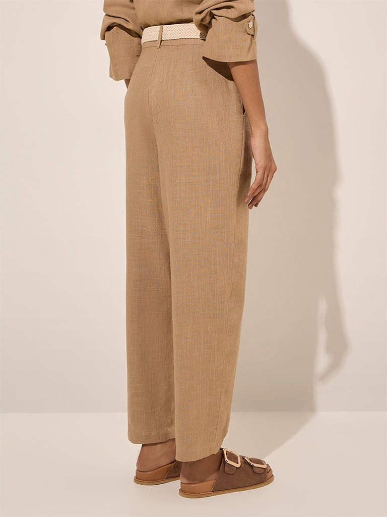 LOV Taupe High-Rise Pants