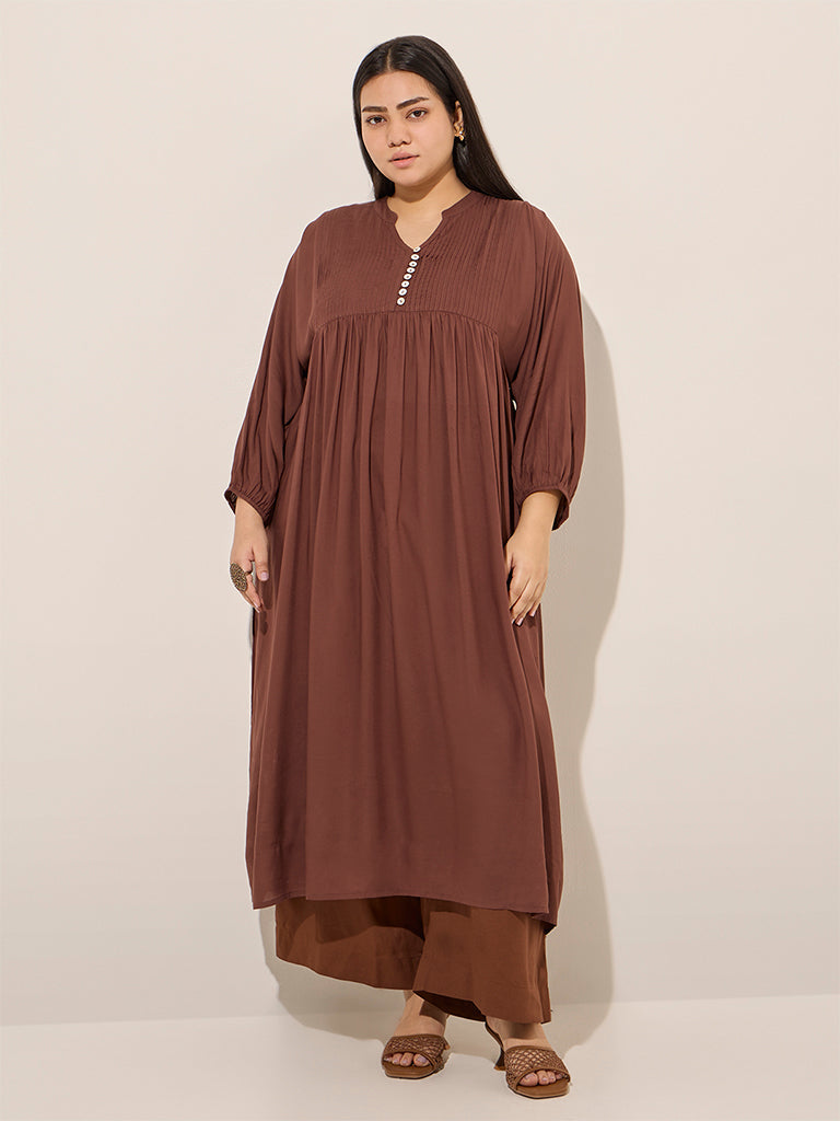 Diza Brown Solid Palazzos