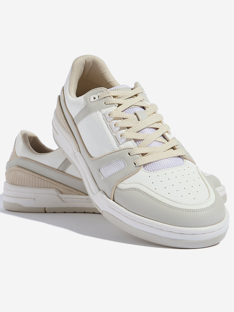 SOLEPLAY Light Grey Perforated Sneakers