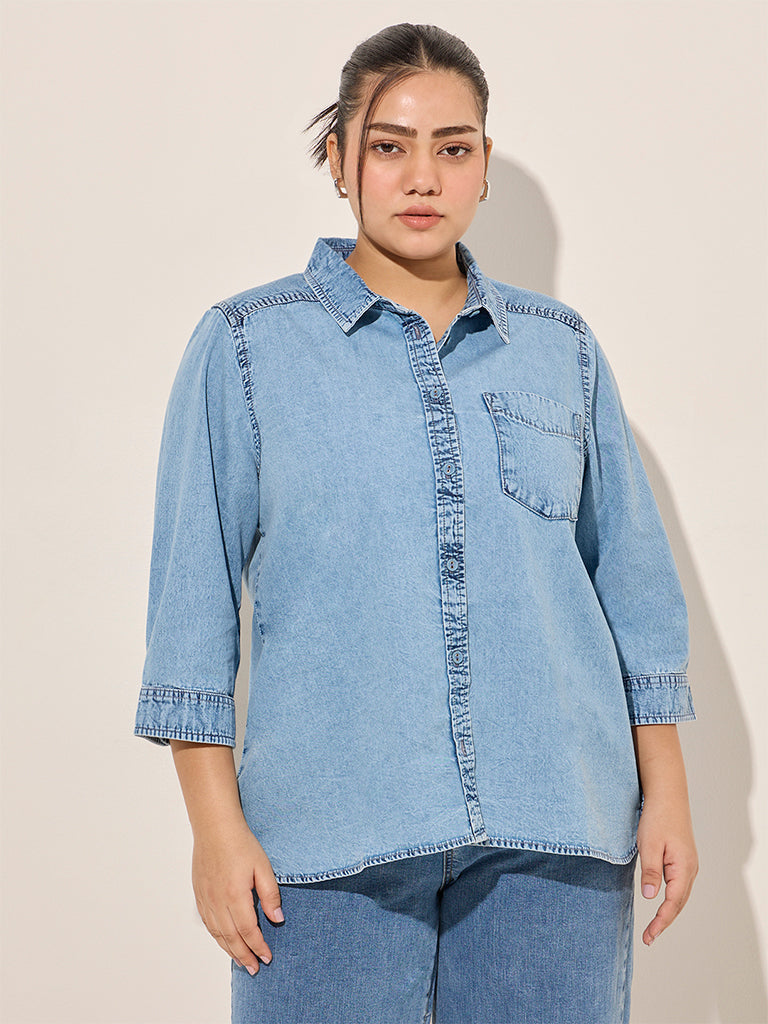 Gia Light Blue Denim Shirt