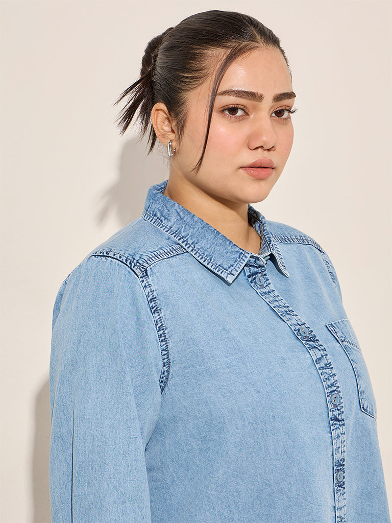 Gia Light Blue Denim Shirt