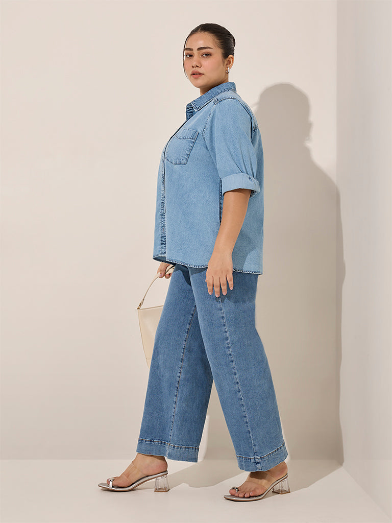 Gia Light Blue Denim Shirt