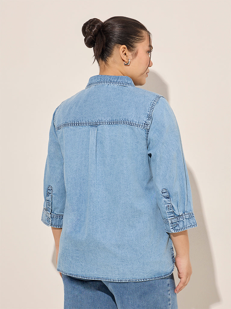 Gia Light Blue Denim Shirt