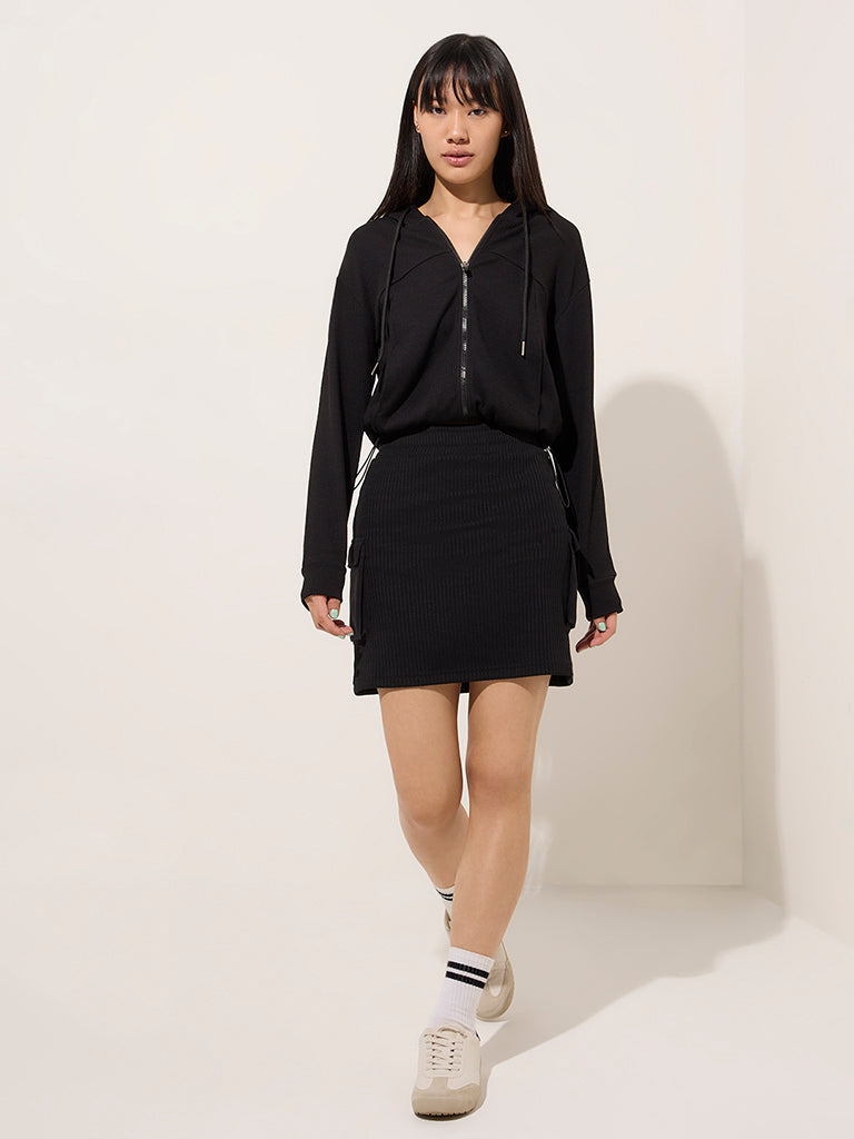 Studiofit Black Self-Textured Jacket