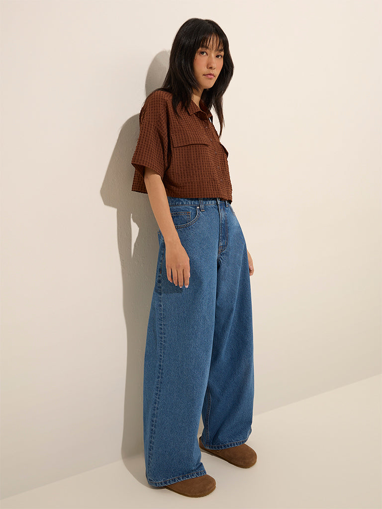 Nuon Blue High - Rise Wide leg - Fit Jeans