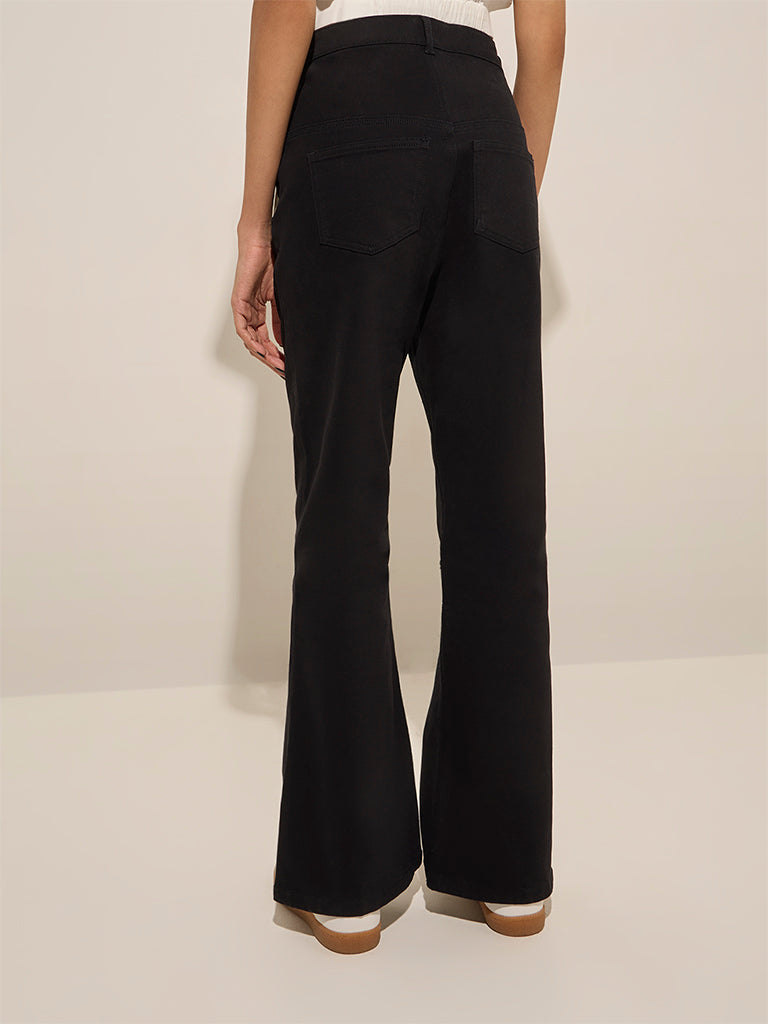 Nuon Black Wide Leg - Fit High - Rise Jeans