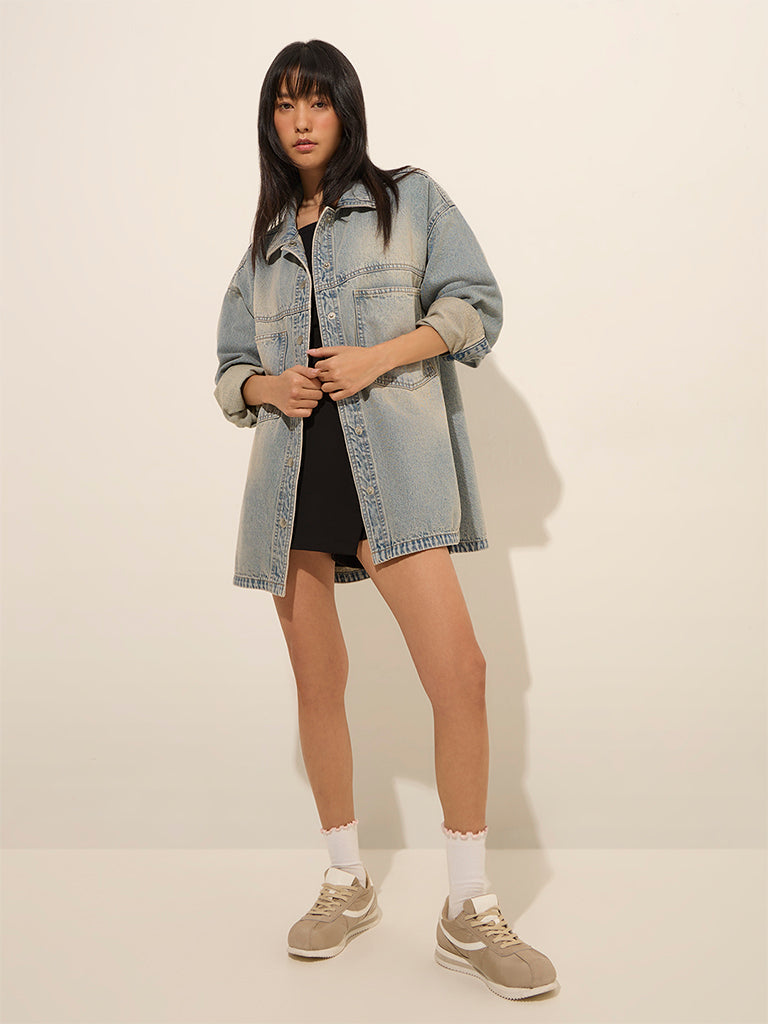 Nuon Blue Faded Denim Jacket