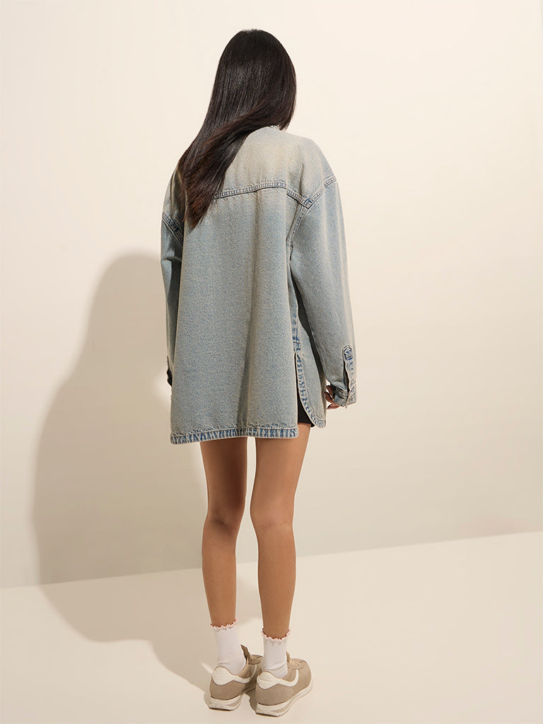 Nuon Blue Faded Denim Jacket