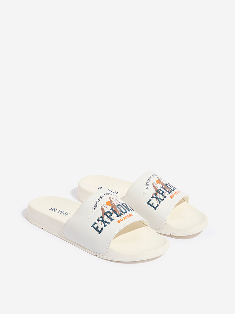 SOLEPLAY White Text Detailed Pool Slides