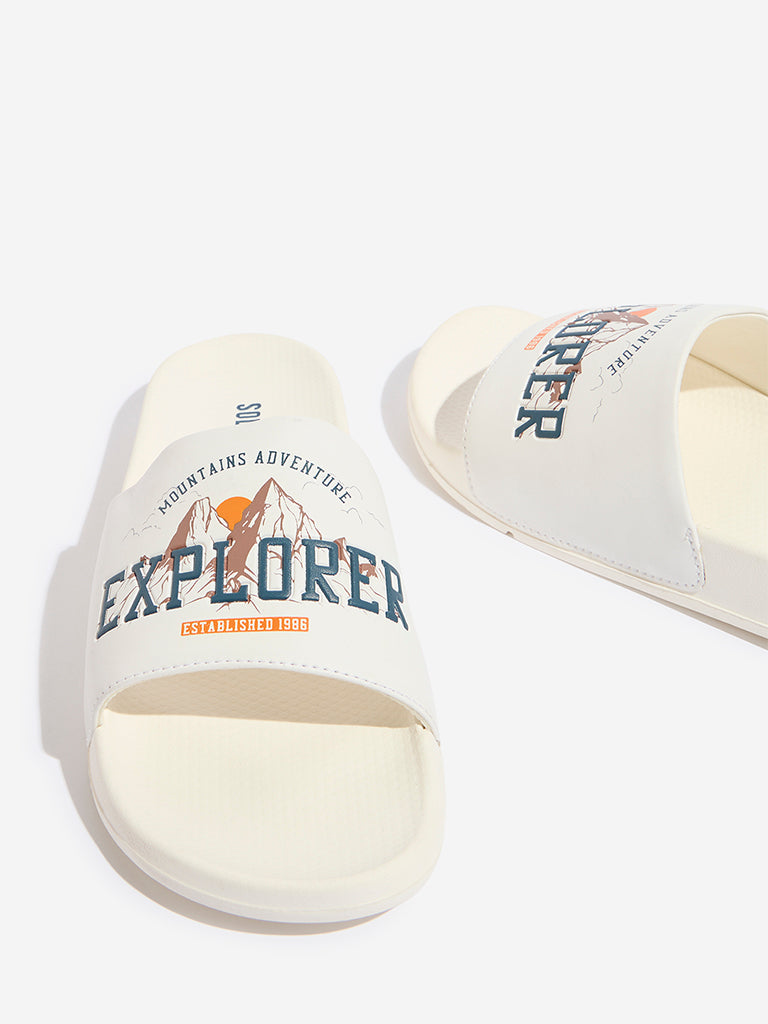 SOLEPLAY White Text Detailed Pool Slides