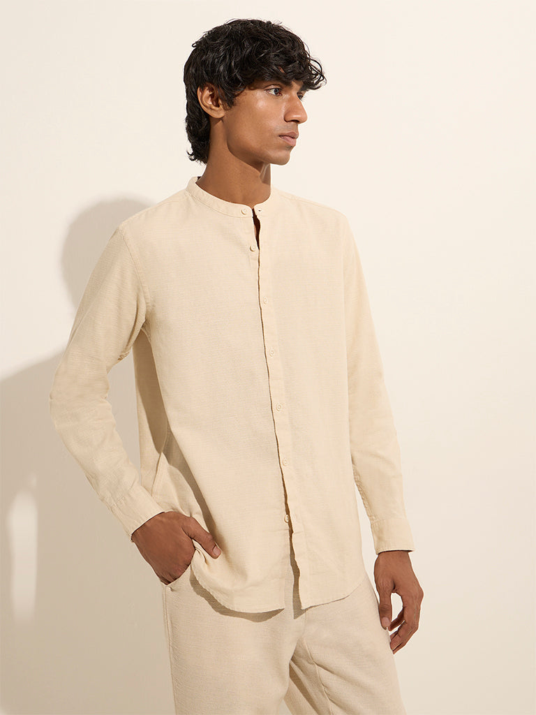 ETA Light Beige Resort-Fit Cotton Shirt