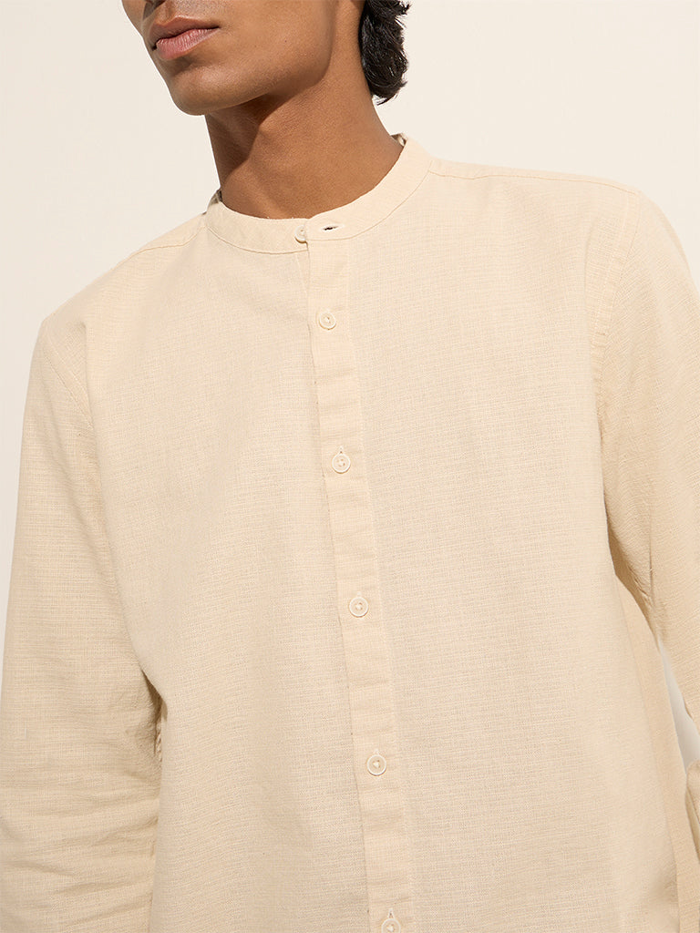 ETA Light Beige Resort-Fit Cotton Shirt