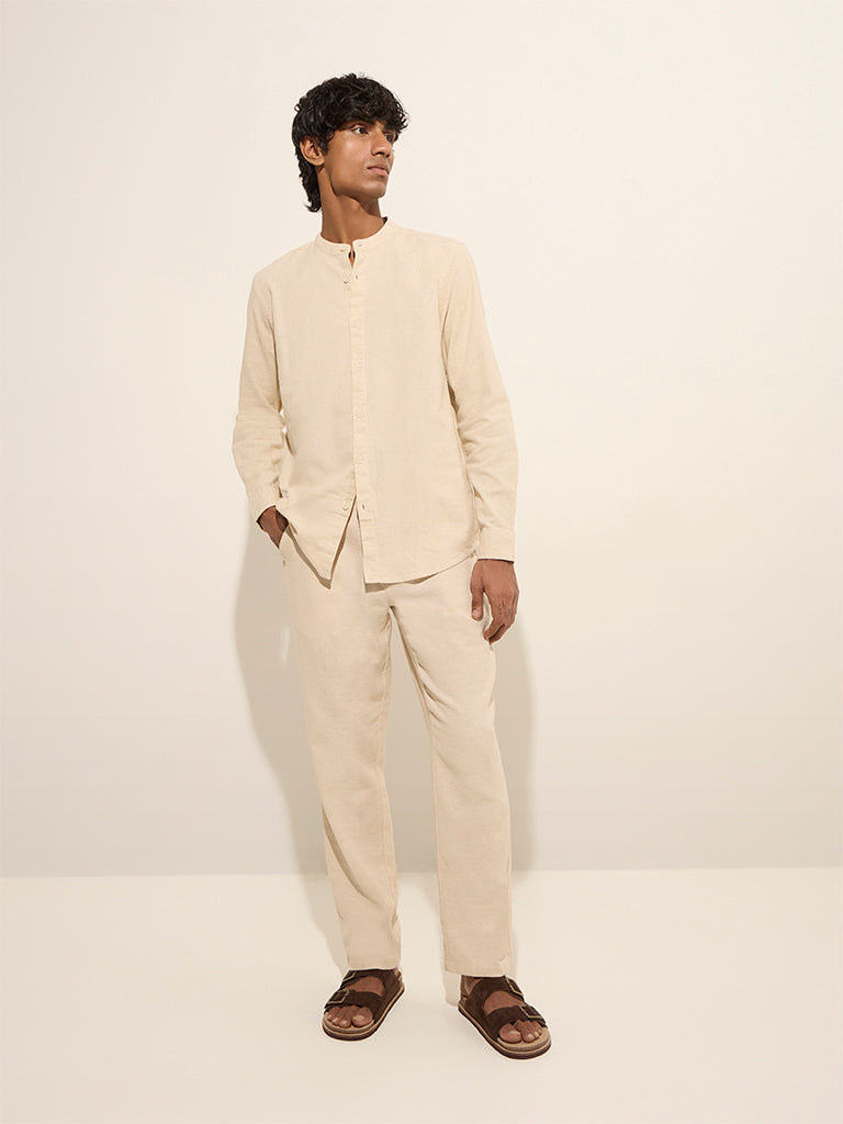 ETA Light Beige Resort-Fit Cotton Shirt