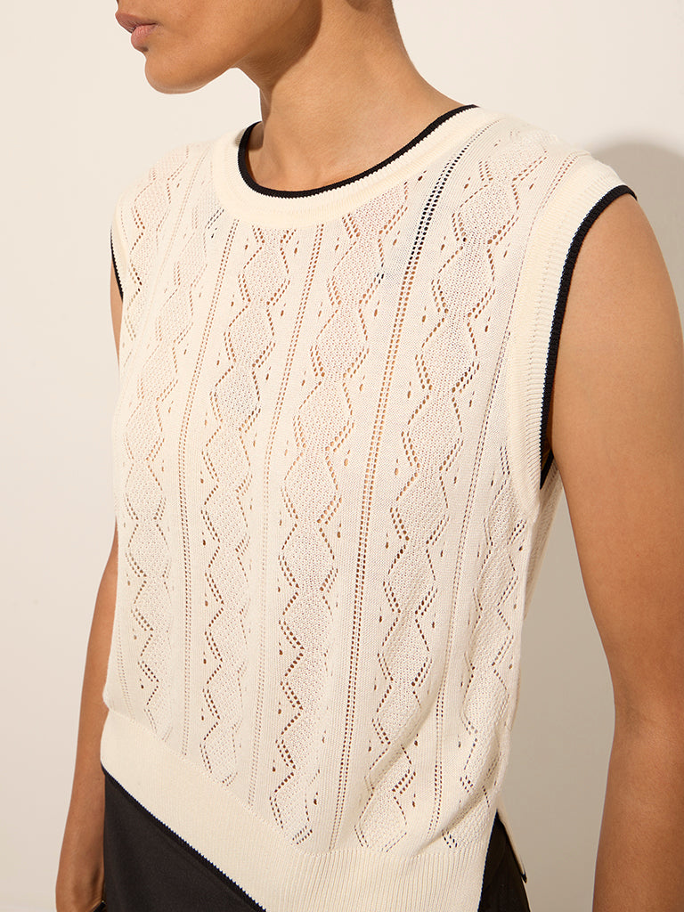 Wardrobe Off-White Knitted Top