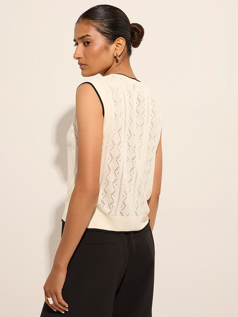 Wardrobe Off-White Knitted Top