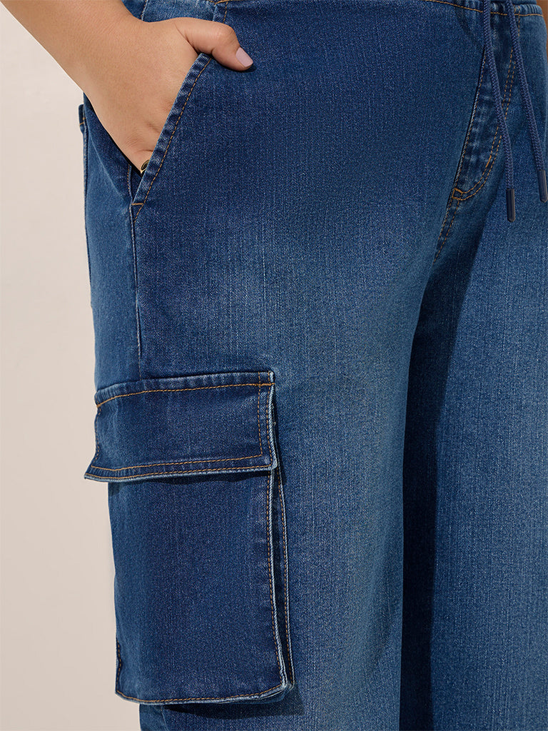 Gia Blue Straight - Fit High - Rise Jeans