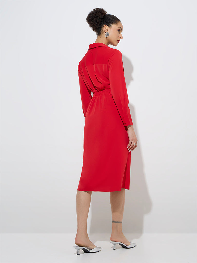 Wardrobe Red Wrap Dress