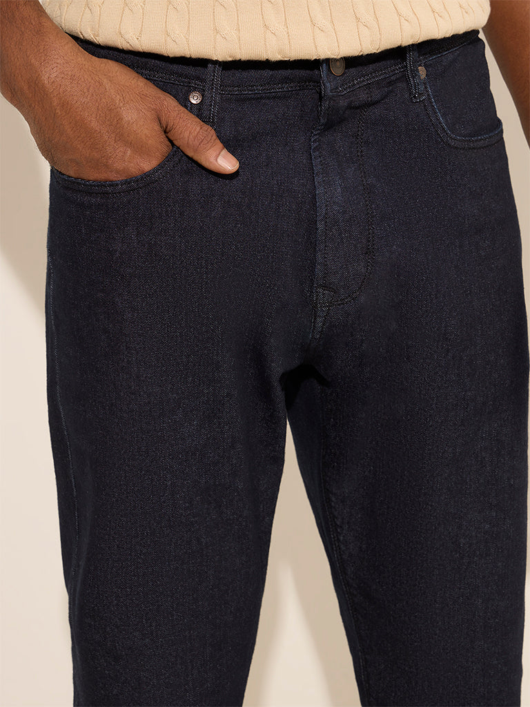 Ascot Dark Blue Relaxed - Fit Mid - Rise Jeans