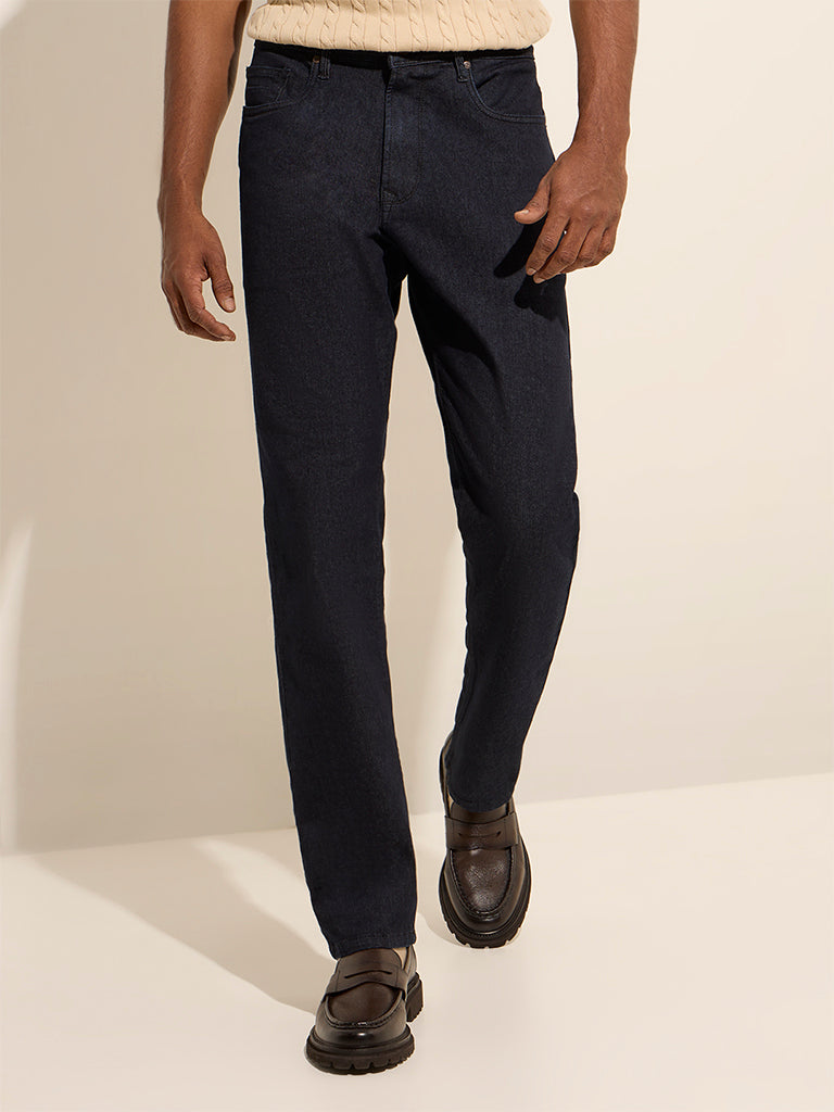 Ascot Dark Blue Relaxed - Fit Mid - Rise Jeans