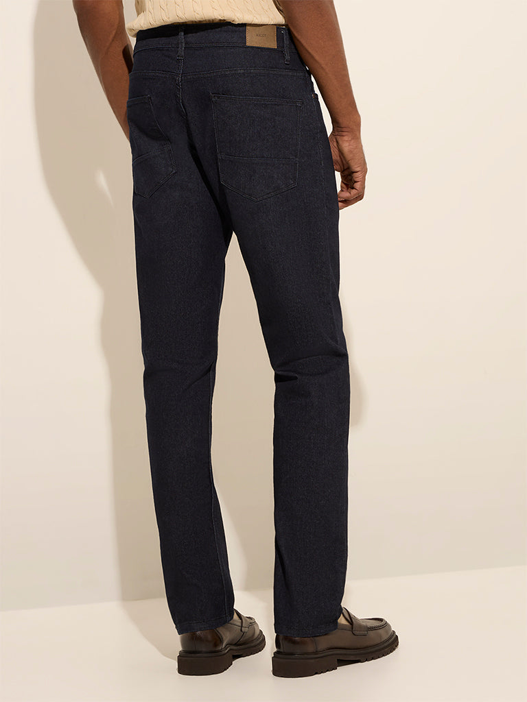 Ascot Dark Blue Relaxed - Fit Mid - Rise Jeans