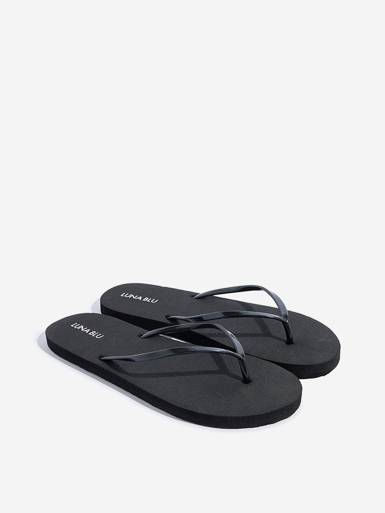 LUNA BLU Black Minimalistic Flip-Flop