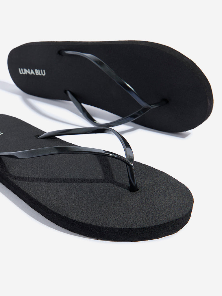 LUNA BLU Black Minimalistic Flip-Flop