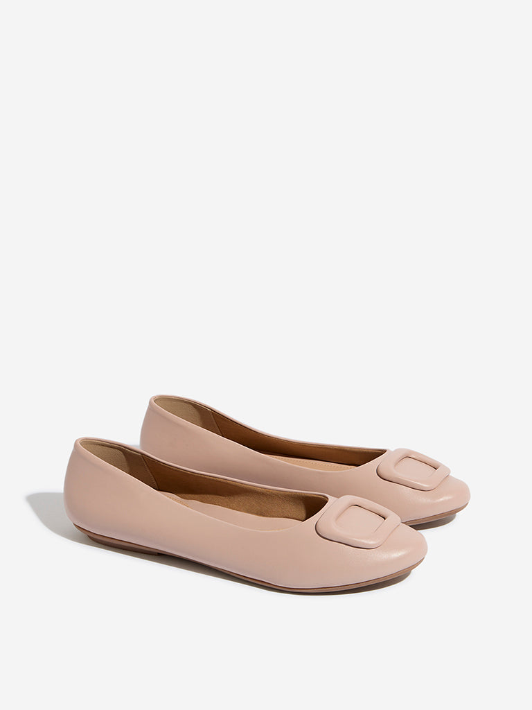 LUNA BLU Pink Buckle-Detailed Ballerina