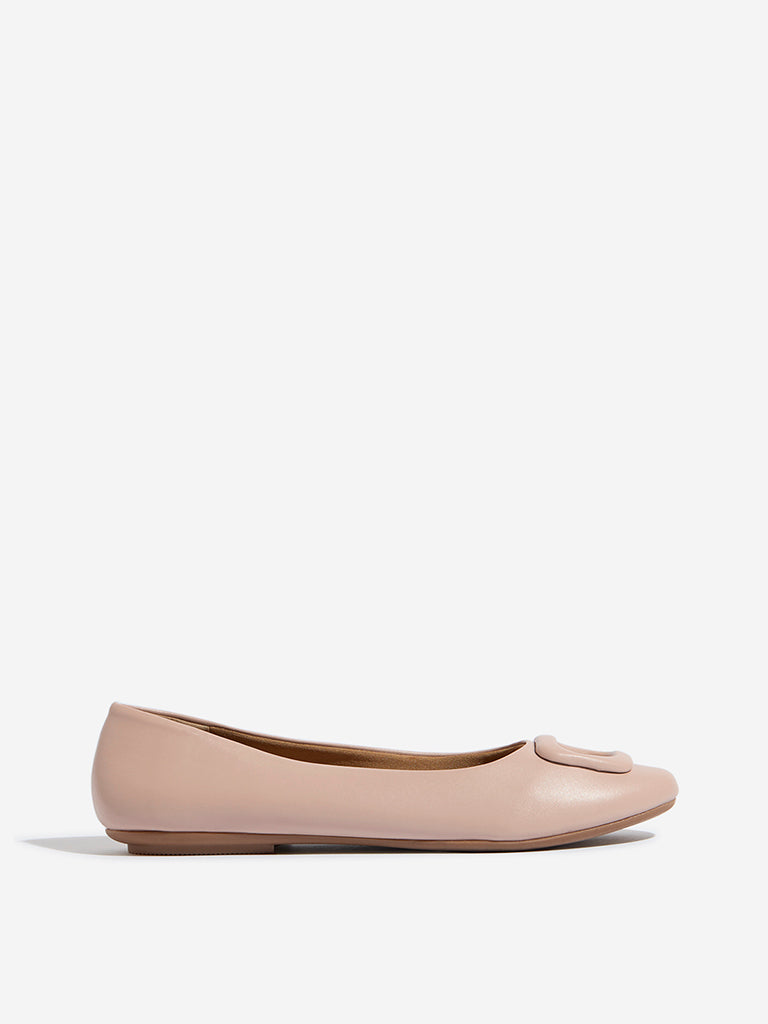 LUNA BLU Pink Buckle-Detailed Ballerina