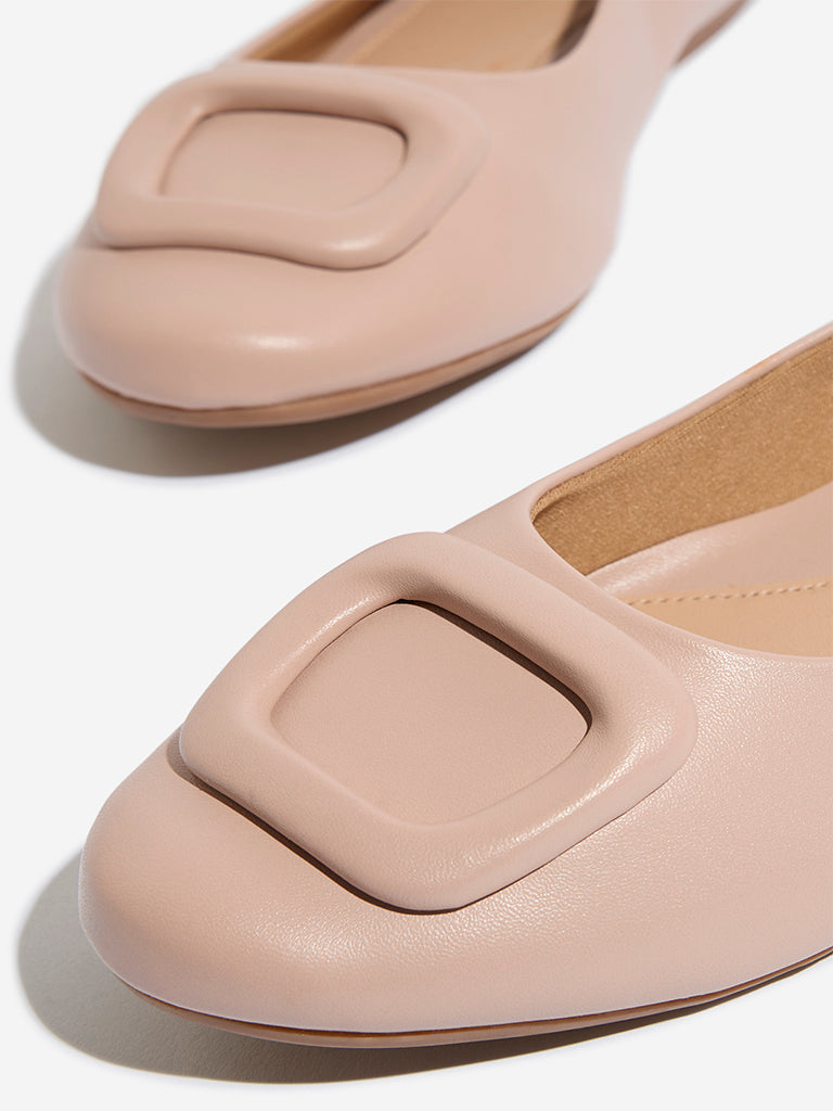 LUNA BLU Pink Buckle-Detailed Ballerina