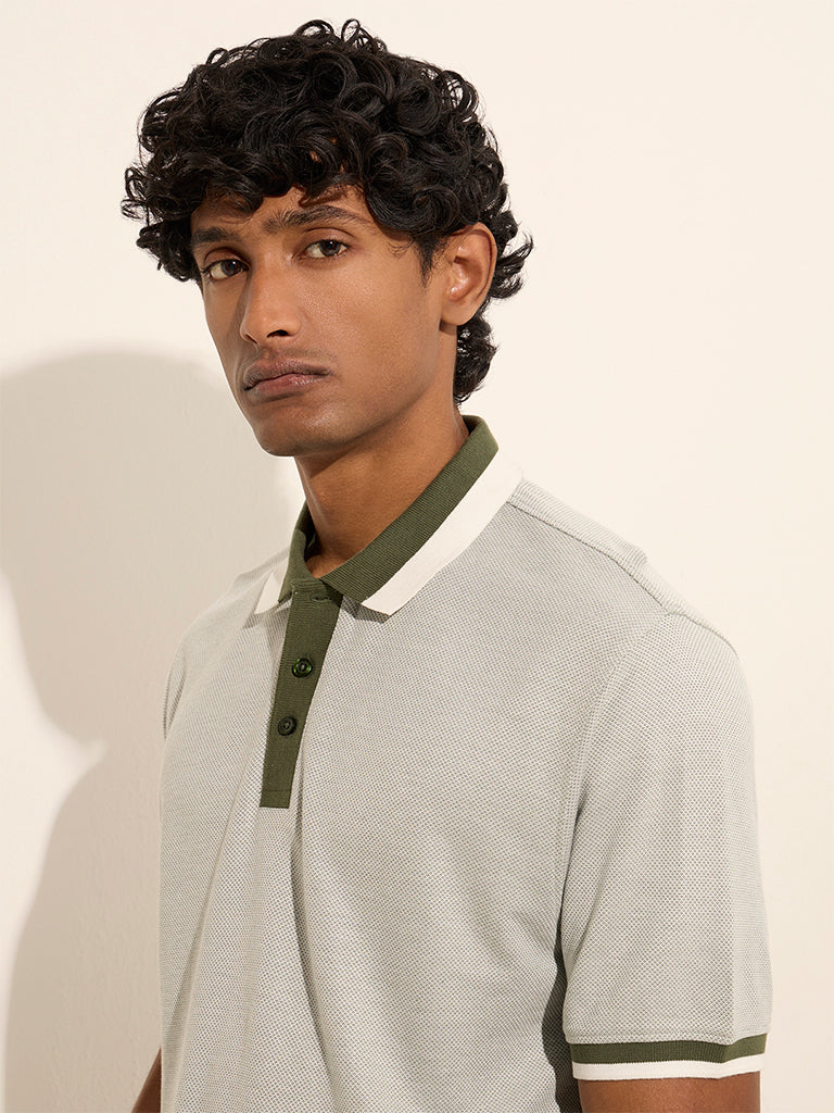 WES Casuals Sage Relaxed-Fit Polo T-Shirt