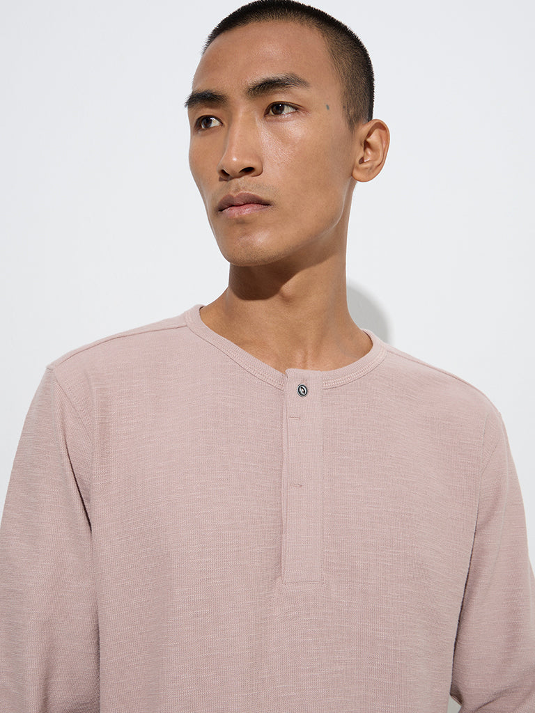 ETA Pink Slim-Fit Cotton T-Shirt