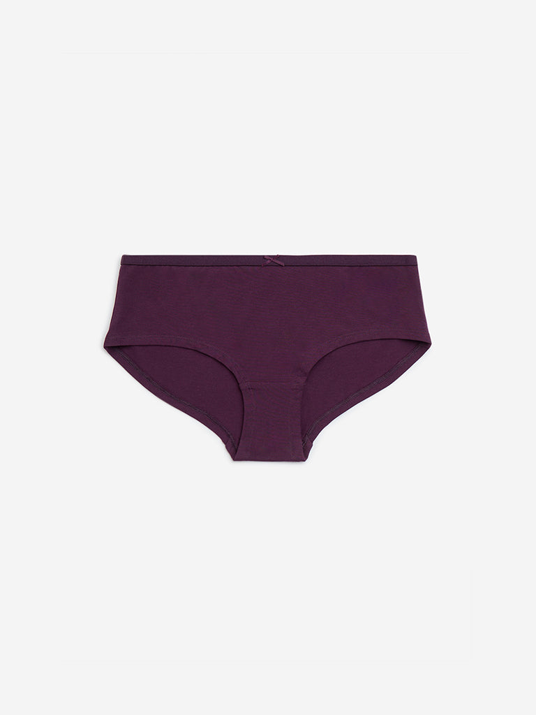 Wunderlove Lavender Cotton Briefs - Pack of 3