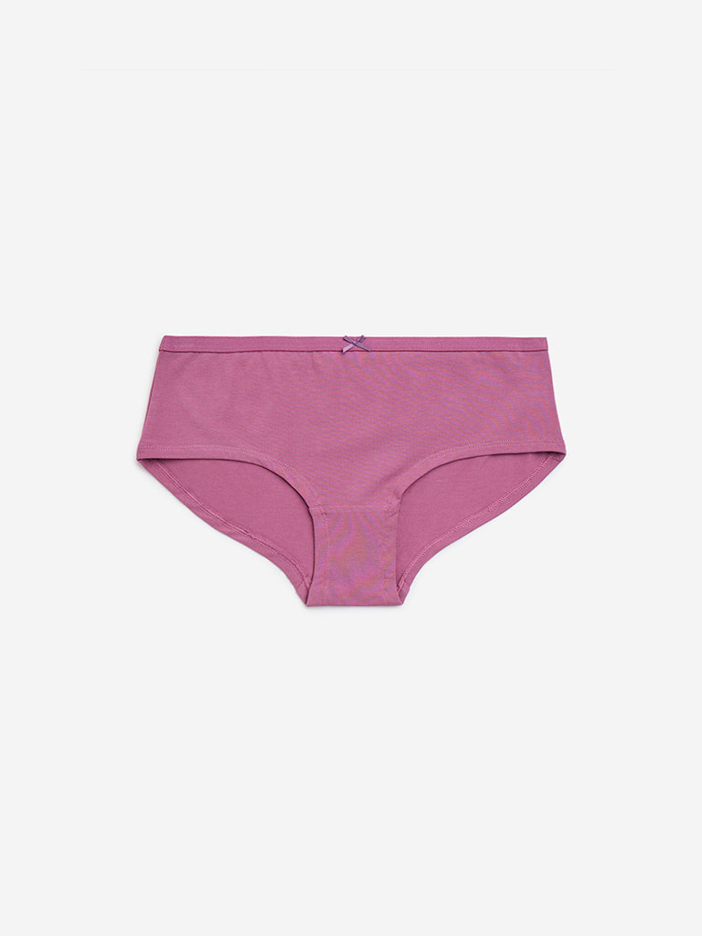 Wunderlove Lavender Cotton Briefs - Pack of 3