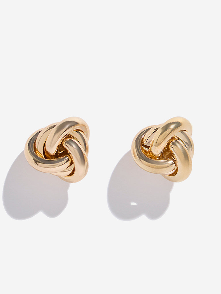 Westside Accessories Gold Small Knot Stud Earrings