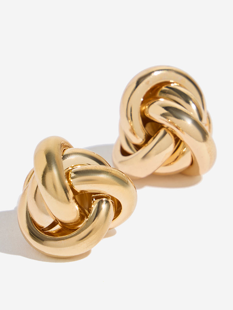 Westside Accessories Gold Small Knot Stud Earrings