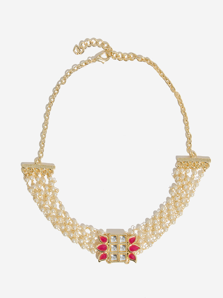 Westside Accessories Gold Lotus Basra Choker