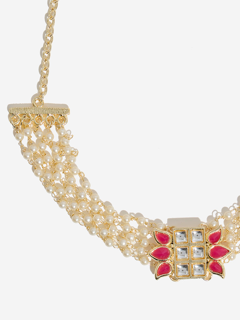 Westside Accessories Gold Lotus Basra Choker