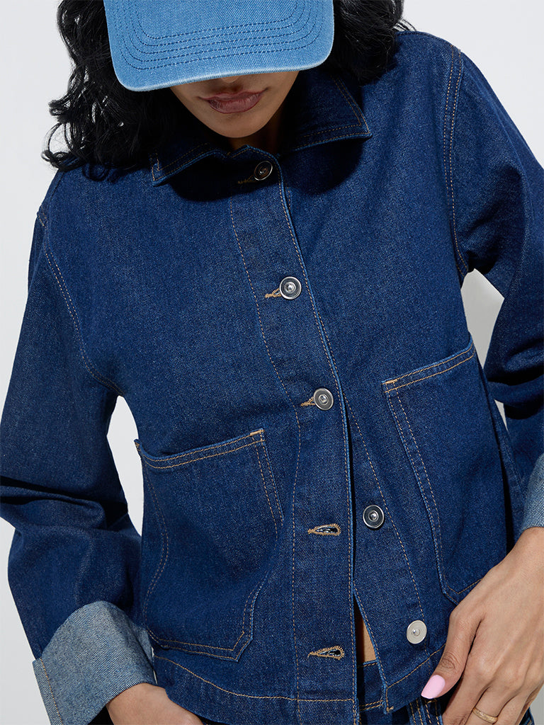 Nuon Dark Blue Denim Jacket