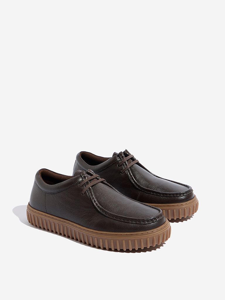 SOLEPLAY Dark Brown Lace-Up Shoes