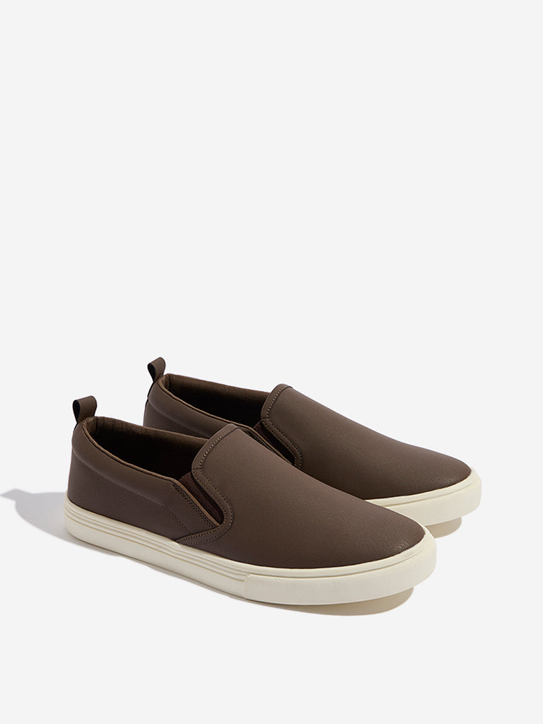 SOLEPLAY Dark Brown Slip-On Shoes