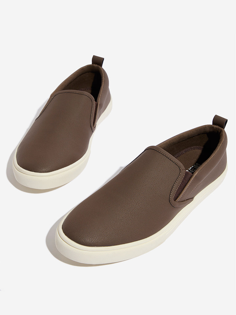 SOLEPLAY Dark Brown Slip-On Shoes