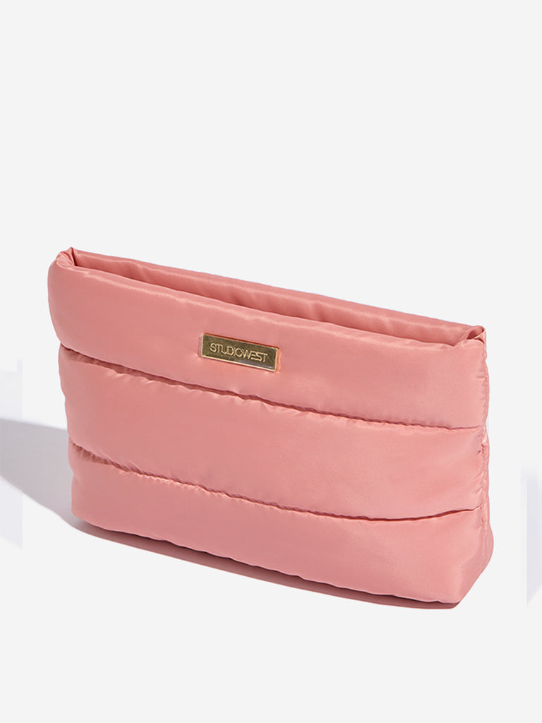 Studiowest Pink Quilted Makeup Pouch