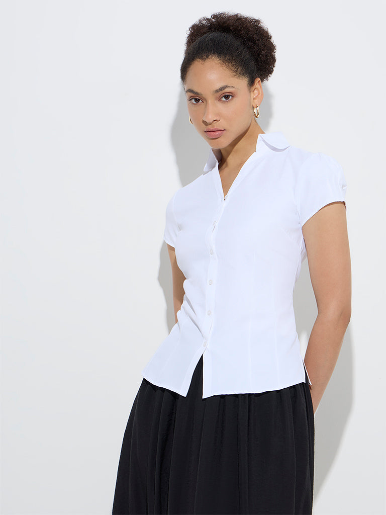 Wardrobe Ivory Solid Shirt