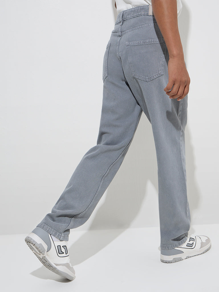 Nuon Grey Relaxed - Fit Mid - Rise Jeans